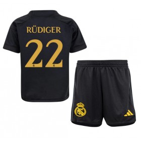 Real Madrid Antonio Rudiger #22 Tredje Kläder Barn 2023-24 Kortärmad (+ Korta byxor)